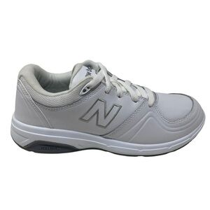 New Balance Ww 813 White Leather Walking Comfort Athletic Shoes - Womens NARROW